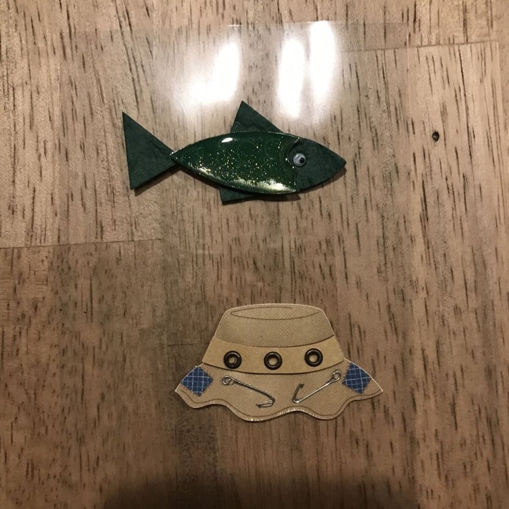 Dimensional Fishing Scrapbook Stickers